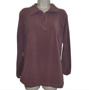 Columbia XL Dark Rose fleece Half Zip Up pullover sweater